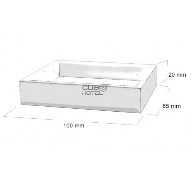 Jabonera o Base Rectangular Essentials Negro Mate